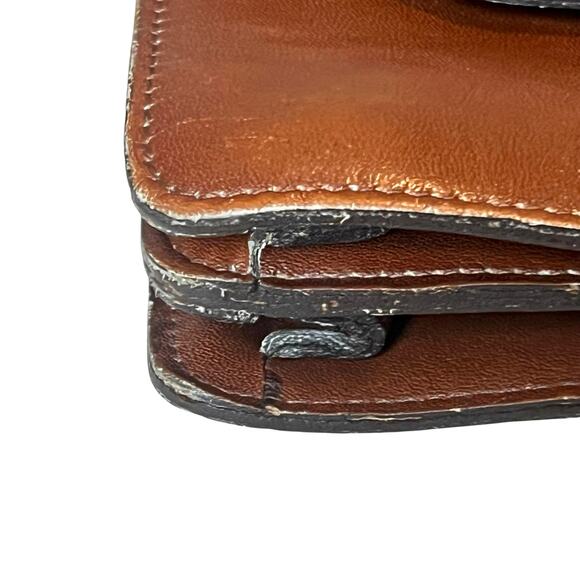 Vintage Gary's Of California Brown Leather Clutch Envelope Bag Wallet - Picture 11 of 16